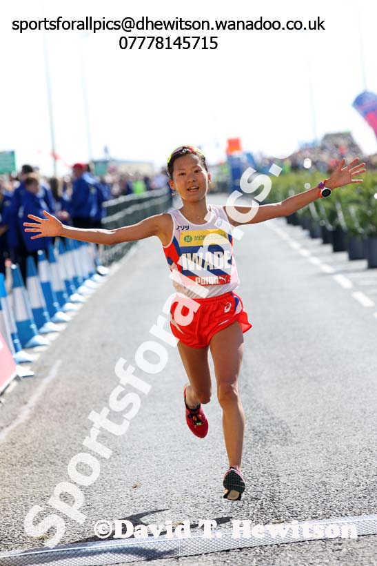 Reia Iwade 6th in the womens Morrisons Great North Run. Photo: David T. Hewitson/Sports for All Pics